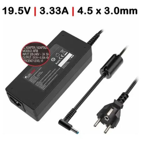 Cargador Para Notebook Hp 19.5v 3.33a 4.5x3.0mm Irm-12776