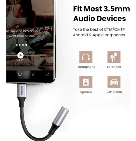 Adaptador De Audio Con Conector 3.5mm Para iPhone Irm Mu2