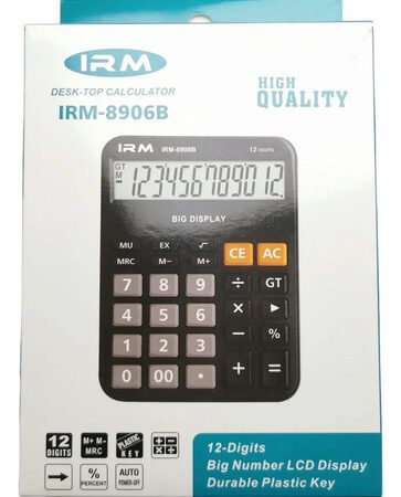 Calculadora De Escritorio Pantalla Grande Irm 8906b