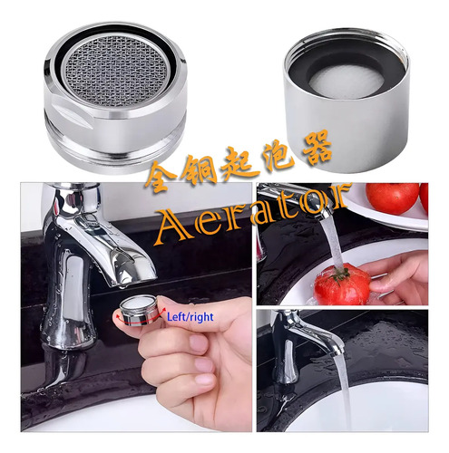 2 Roscas Boquillas Goma Grifos Cocina Baño Filtro Mei-11144
