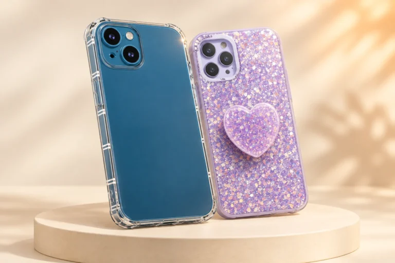 Carcasas transparentes y con glitter