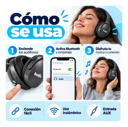 D_644068-MLC118692550137_102026-O.webp Audífonos Inalámbricos Bluetooth Con Almohadillas