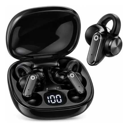 Audífonos Inalámbricos Bluetooth Negros Con Estuche Led