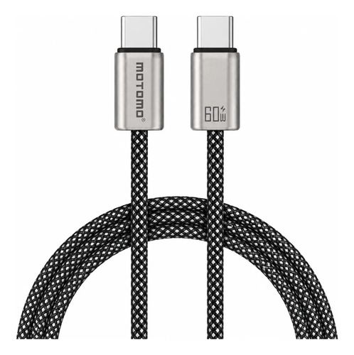 Cable De Carga Rápida 60w Tipo C Trenzado 1 Metro Metal