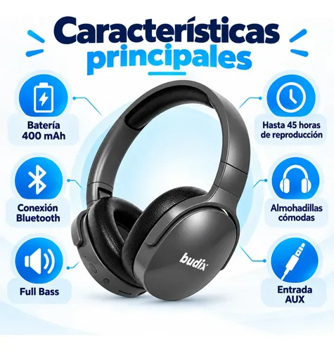D_924963-MLC118692054615_102026-O.webp Audífonos Inalámbricos Bluetooth Con Almohadillas