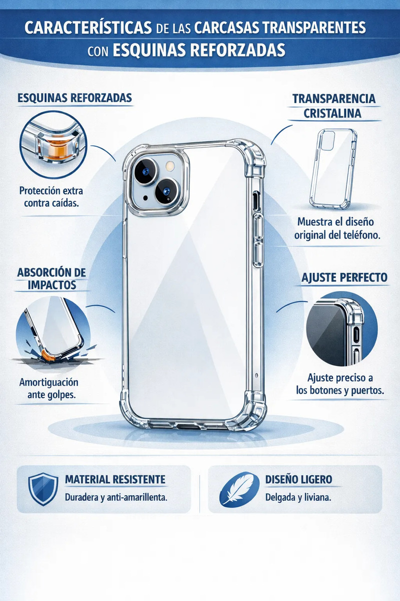 D_NQ_NP_648901-MLC110517561903_042026-F.jpg Carcasa Transparente Antigolpe para iPhone 16 Pro