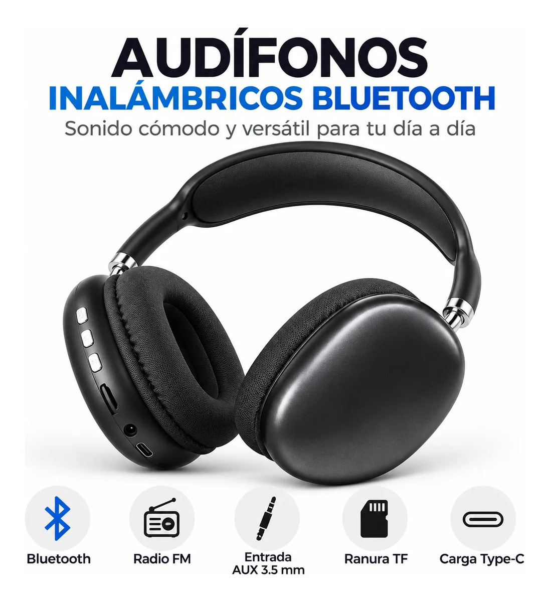 D_NQ_NP_676198-MLC120143191765_102026-F.jpg Audífonos Inalámbricos P9 Bluetooth Con Micrófono Y Micro Sd Negro