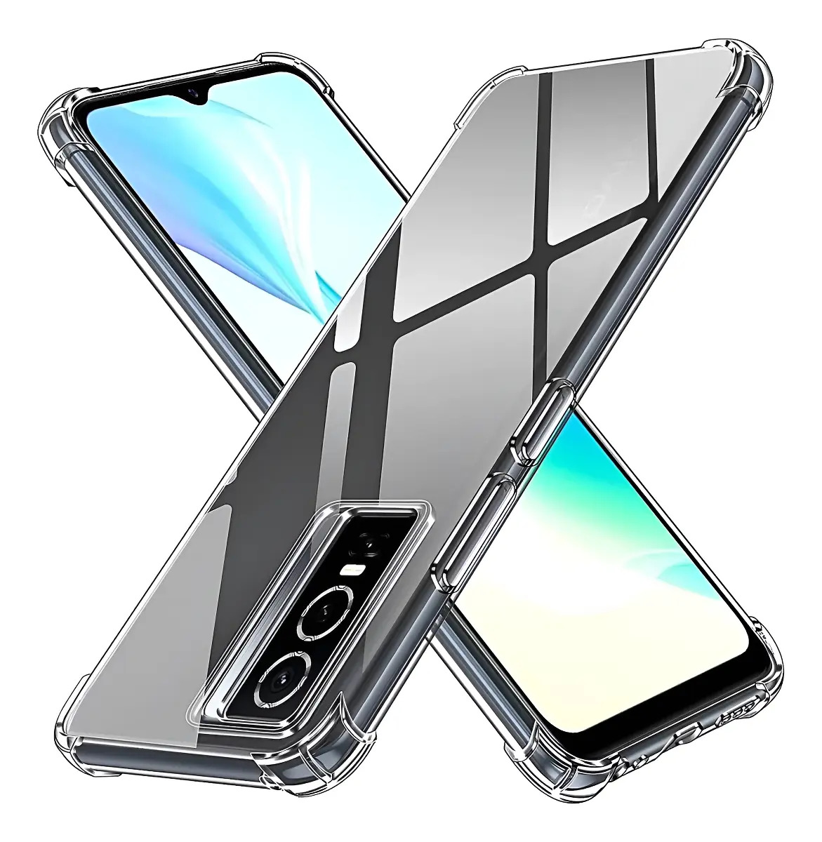 D_NQ_NP_854315-MLC89556464900_082025-F.jpg Carcasa Transparente Antigolpe para Vivo S18 / S18 Pro