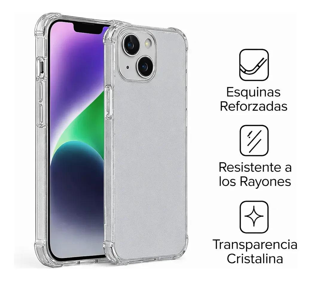 D_NQ_NP_980716-MLC106977017294_022026-F.jpg Carcasa Transparente Antigolpe para iPhone 15 Pro
