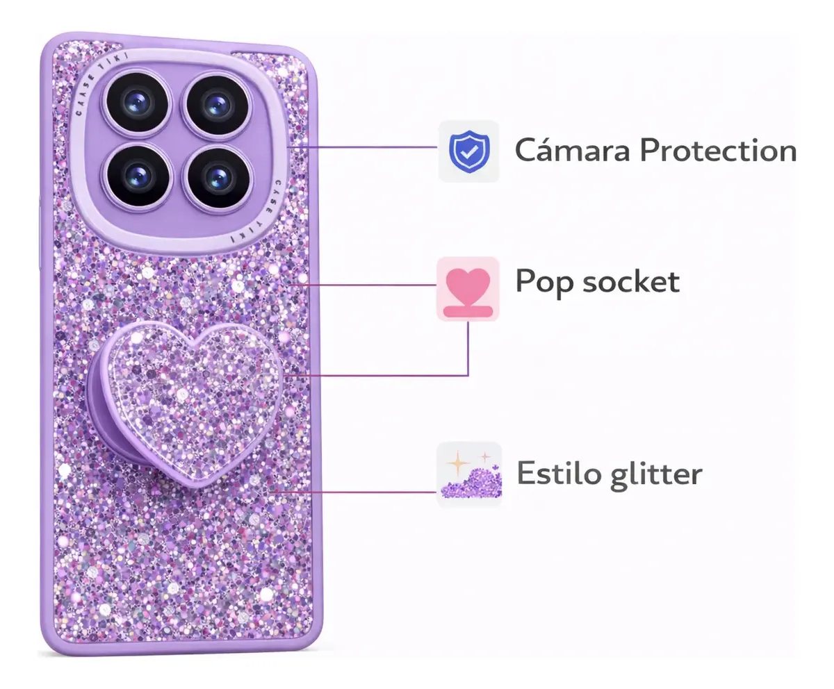 Carcasa para Honor Magic 7 Lite Glitter Brillo — vista 5 Carcasa para Honor Magic 7 Lite Glitter Brillo — vista 5