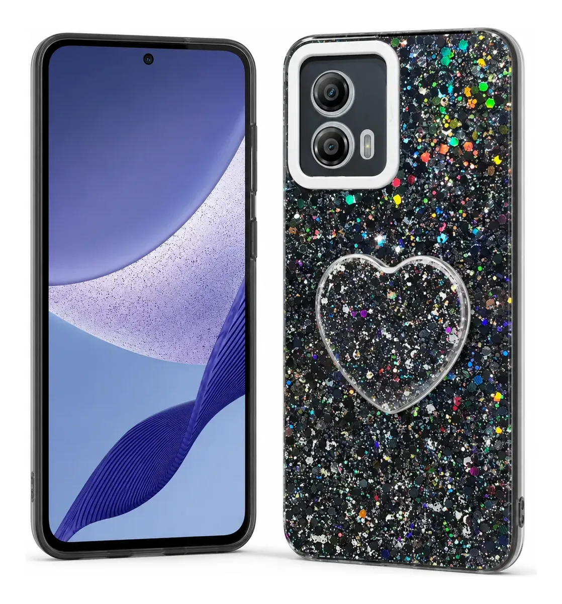 Carcasa para Motorola G53 Glitter Incluye Pop Socket — vista 4 Carcasa para Motorola G53 Glitter Incluye Pop Socket — vista 4