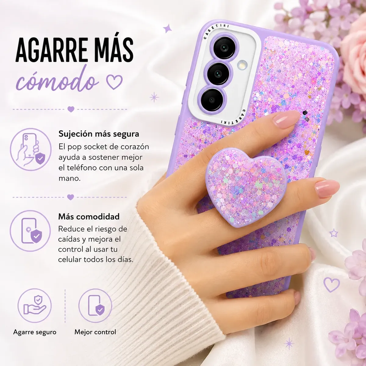 Carcasa para Samsung A17 Glitter Brillo Con Pop Socket — vista 7 Carcasa para Samsung A17 Glitter Brillo Con Pop Socket — vista 7