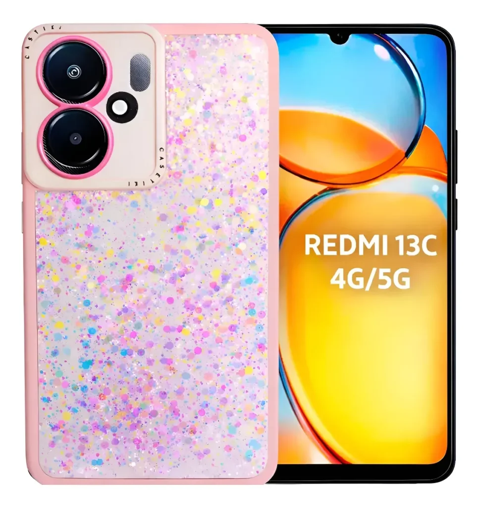 Carcasa para Xiaomi Redmi 13C 4G/5G Glitter Con Pop Socket — vista 2