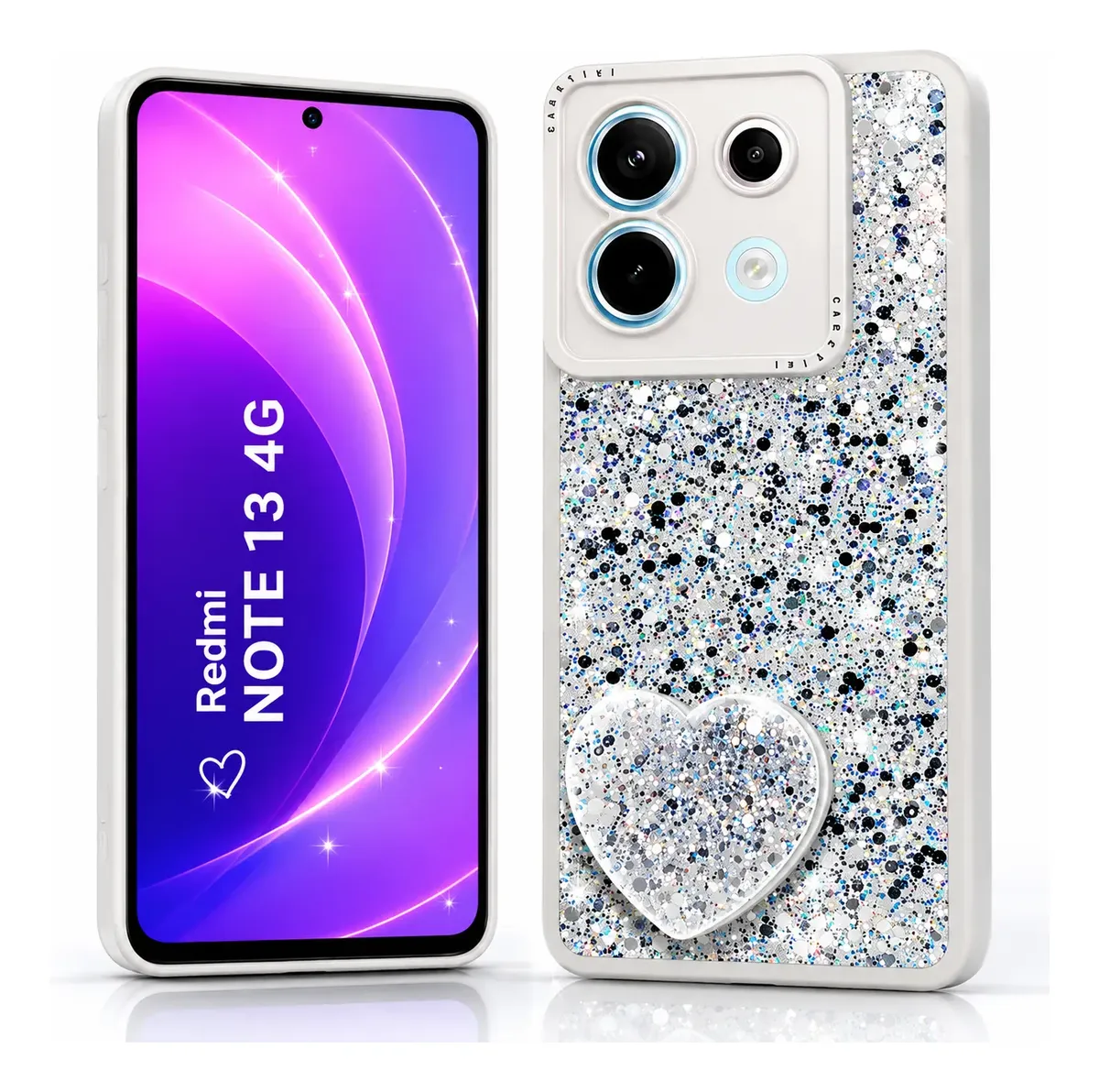 Carcasa para Xiaomi Redmi Note 13 4G Glitter Con Pop Socket — vista 4 Carcasa para Xiaomi Redmi Note 13 4G Glitter Con Pop Socket — vista 4