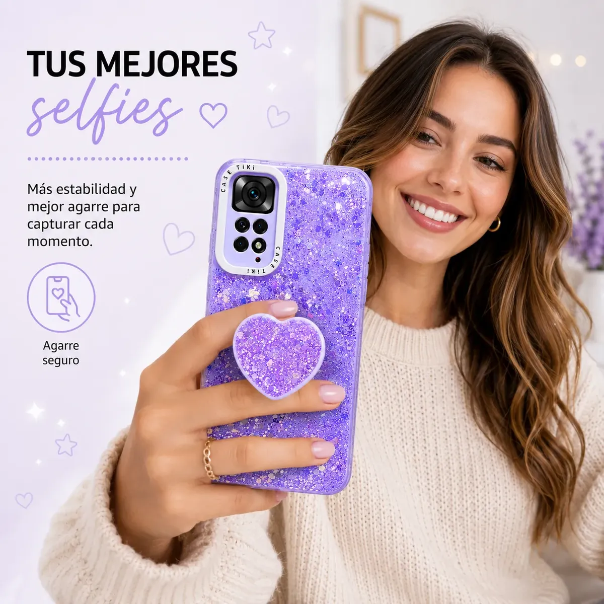 Carcasa para Xiaomi Redmi Note 11 Pro 5G Glitter Pop Socket — vista 7 Carcasa para Xiaomi Redmi Note 11 Pro 5G Glitter Pop Socket — vista 7