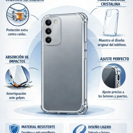 Carcasa Transparente Antigolpe para Samsung S25 FE — vista 2