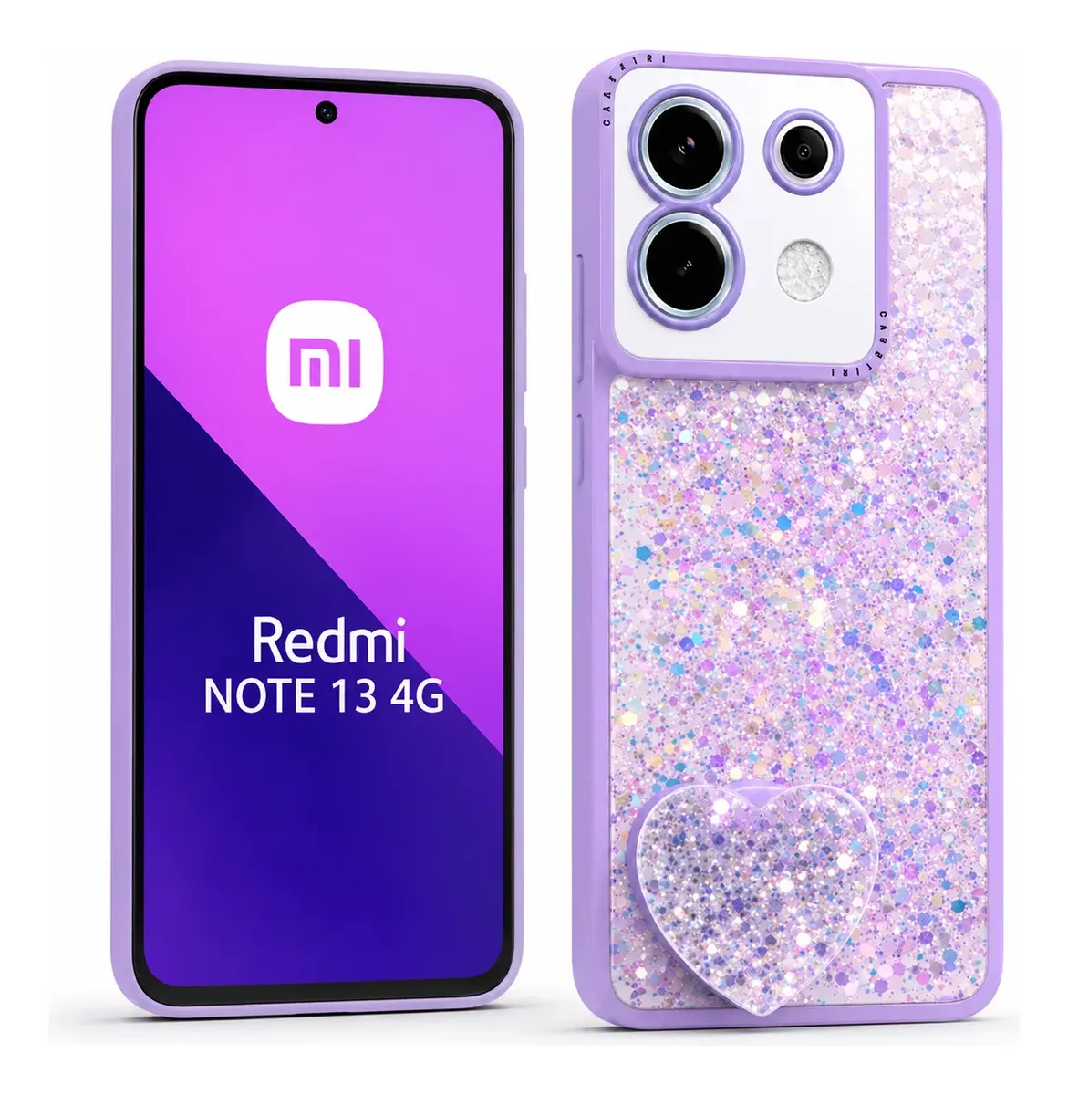 Carcasa para Xiaomi Redmi Note 13 4G Glitter Con Pop Socket — vista 3 Carcasa para Xiaomi Redmi Note 13 4G Glitter Con Pop Socket — vista 3