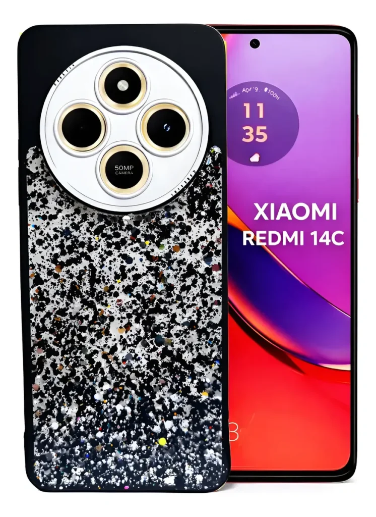 Carcasa para Xiaomi Redmi 14C Glitter Incluye Pop Socket — vista 2