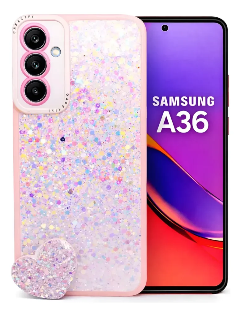 Carcasa para Samsung A36 Glitter Incluye Pop Socket — vista 2