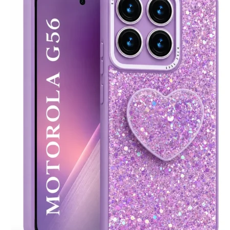 Carcasa para Motorola G56 Glitter Brillo Incluye Pop Socket