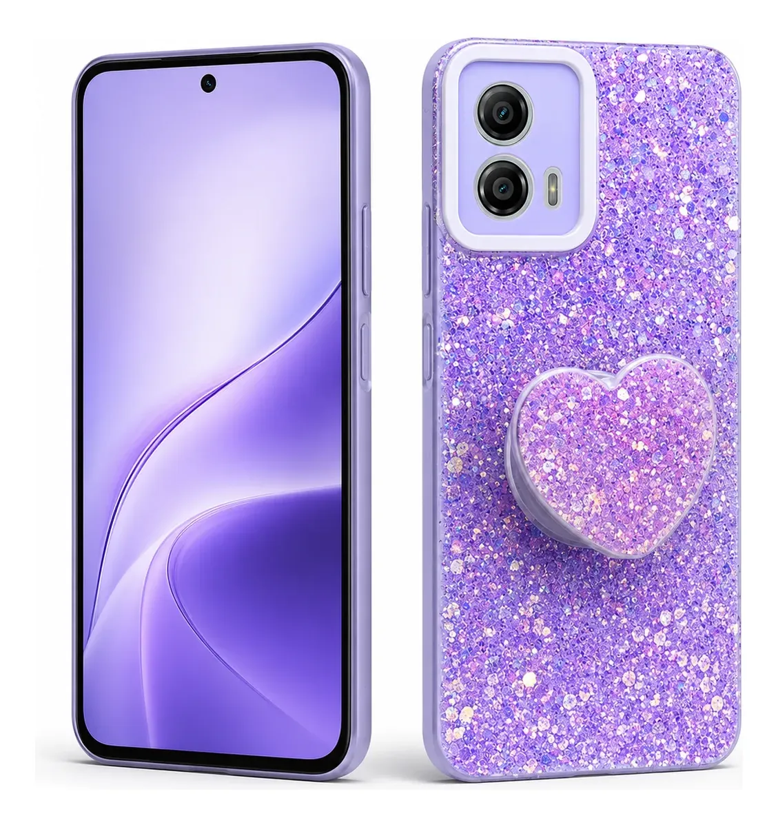 Carcasa para Motorola G53 Glitter Incluye Pop Socket — vista 2 Carcasa para Motorola G53 Glitter Incluye Pop Socket — vista 2