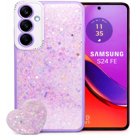 Carcasa para Samsung S24 FE Glitter Incluye Pop Socket — vista 2