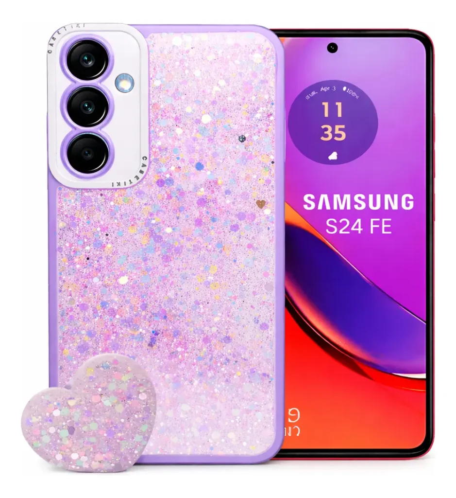 Carcasa para Samsung S24 FE Glitter Incluye Pop Socket — vista 2