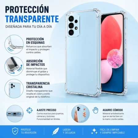 Carcasa para Samsung A13 4G Transparente Antigolpe — vista 2