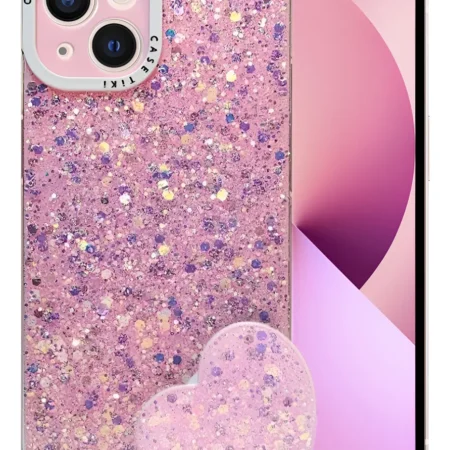 Carcasa para iPhone 14 Glitter Incluye Pop Socket