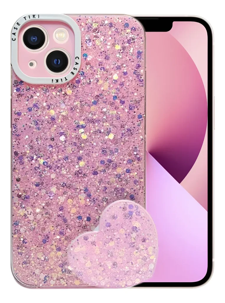Carcasa para iPhone 14 Glitter Incluye Pop Socket