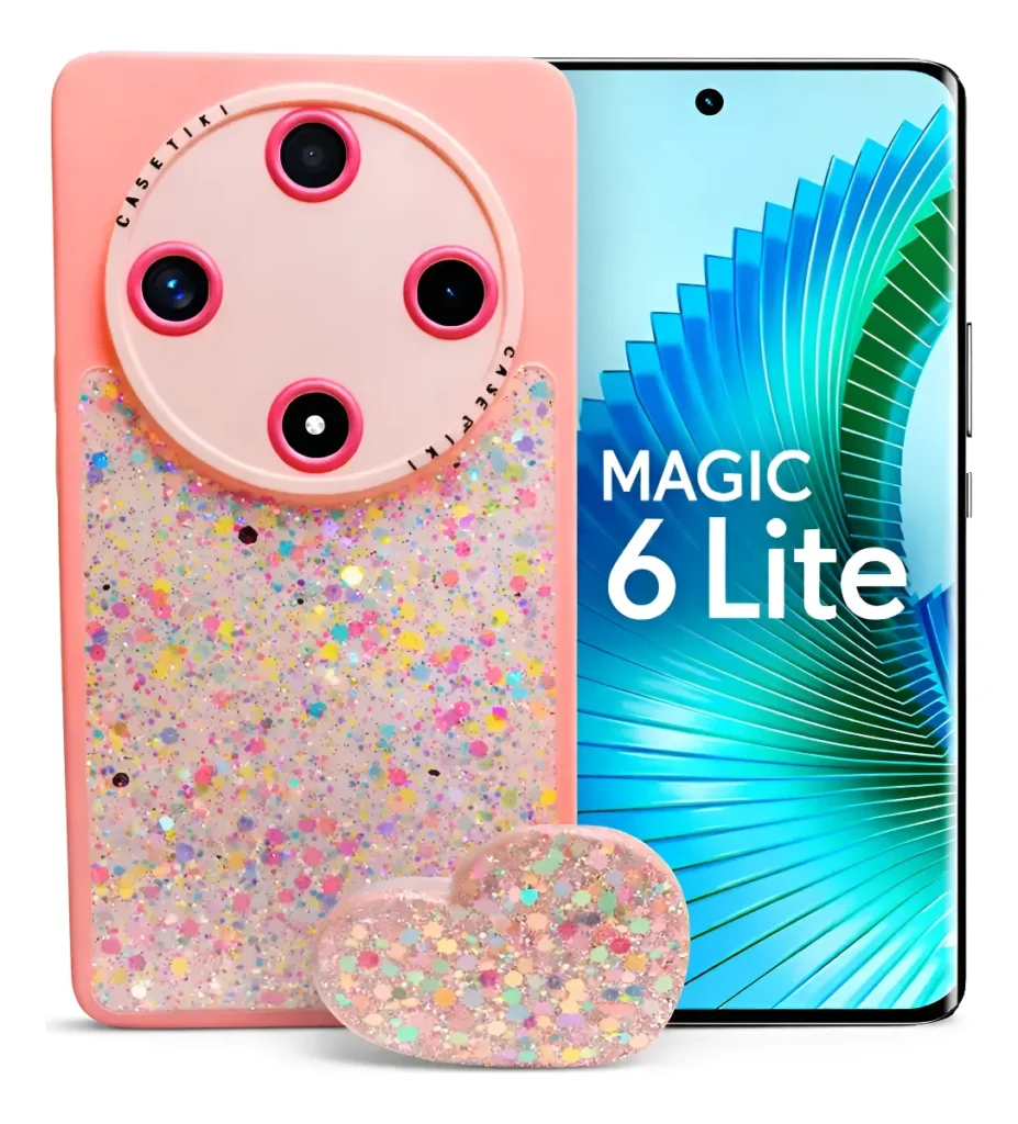 Carcasa para Honor Magic 6 Lite Glitter Incluye Pop Socket — vista 2