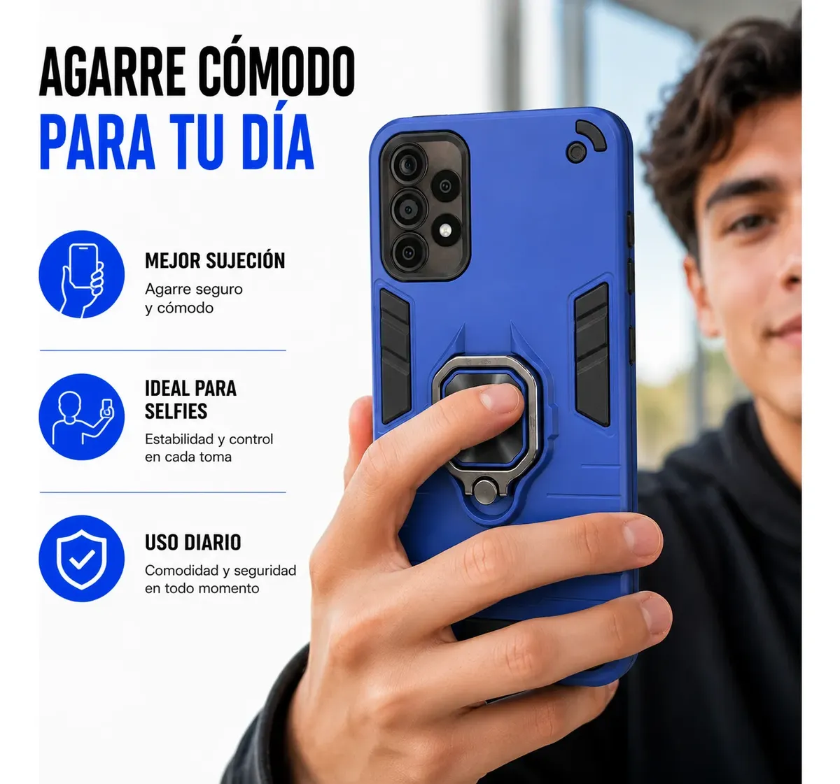 Carcasa para Samsung A53 5G Anillo Antigolpe Doble Colores — vista 7 Carcasa para Samsung A53 5G Anillo Antigolpe Doble Colores — vista 7