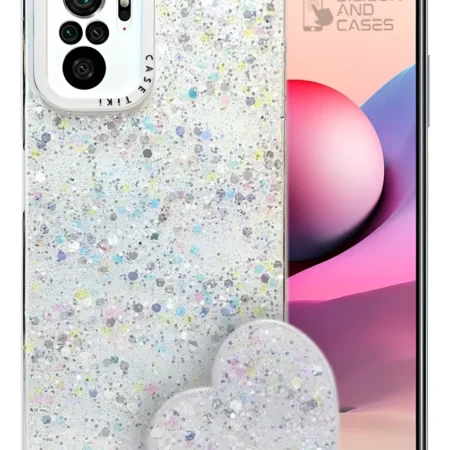 Carcasa para Xiaomi Redmi Note 10/10S Glitter Con Pop Socket