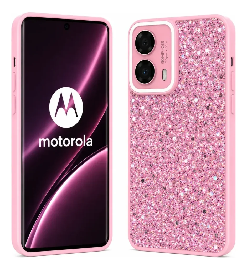 Carcasa para Motorola Edge 50 Fusion Glitter Brillo Incluye Pop Socket — vista 2