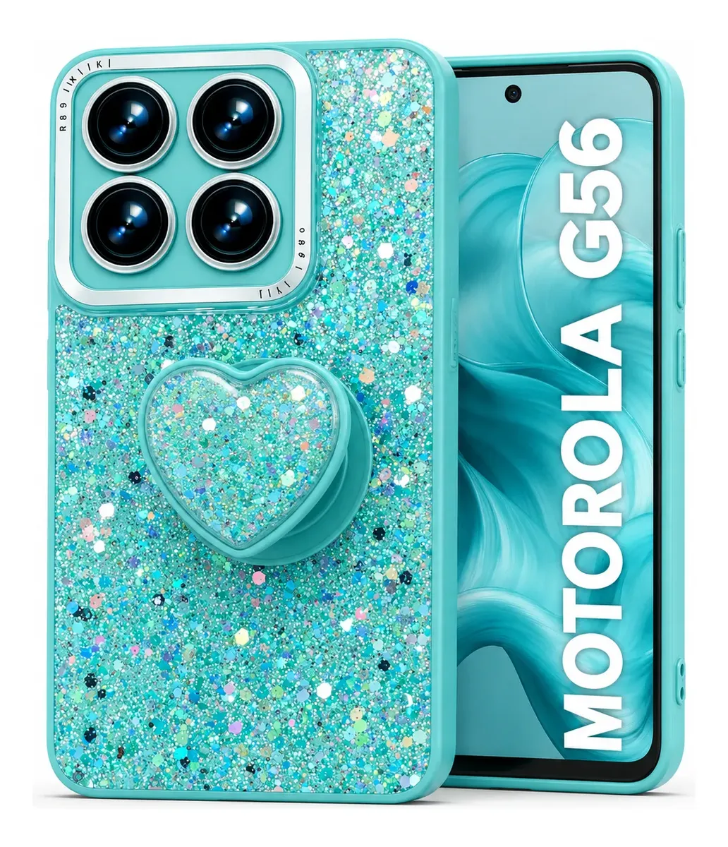 Carcasa para Motorola G56 Glitter Brillo Incluye Pop Socket — vista 2 Carcasa para Motorola G56 Glitter Brillo Incluye Pop Socket — vista 2