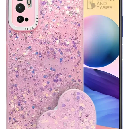 Carcasa para Xiaomi Redmi Note 10 5G Glitter Con Pop Socket — vista 3