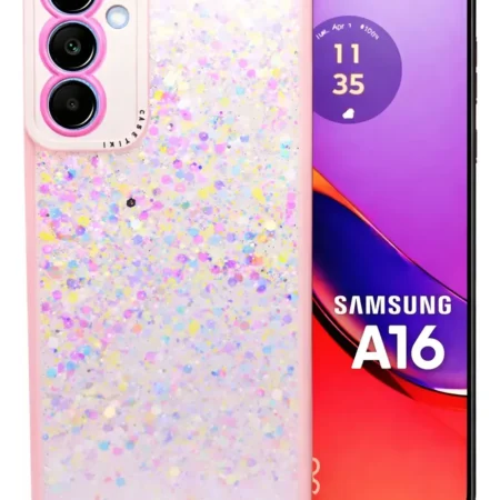 Carcasa para Samsung A16 Glitter Incluye Pop Socket