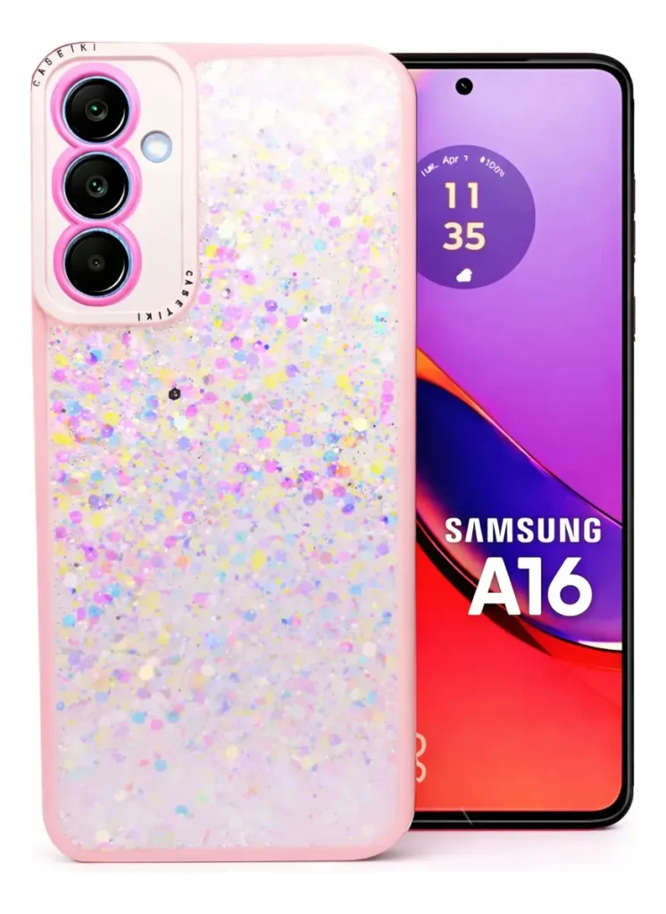 Carcasa para Samsung A16 Glitter Incluye Pop Socket