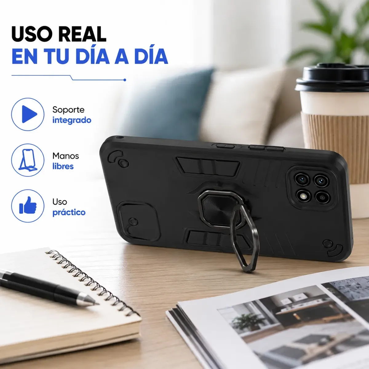 Carcasa para Samsung A22 5G Anillo Antigolpe Doble Colores — vista 5 Carcasa para Samsung A22 5G Anillo Antigolpe Doble Colores — vista 5
