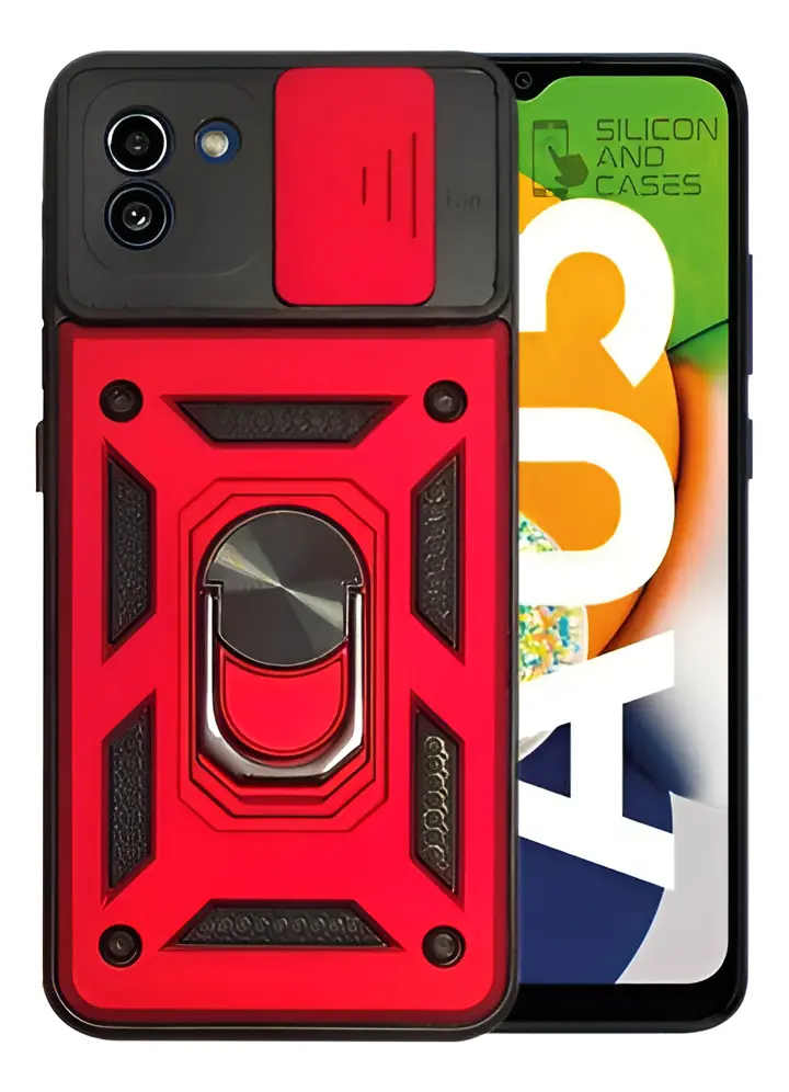 Carcasa Samsung A03 Anillo Antigolpe Cubre Cámara — vista 2