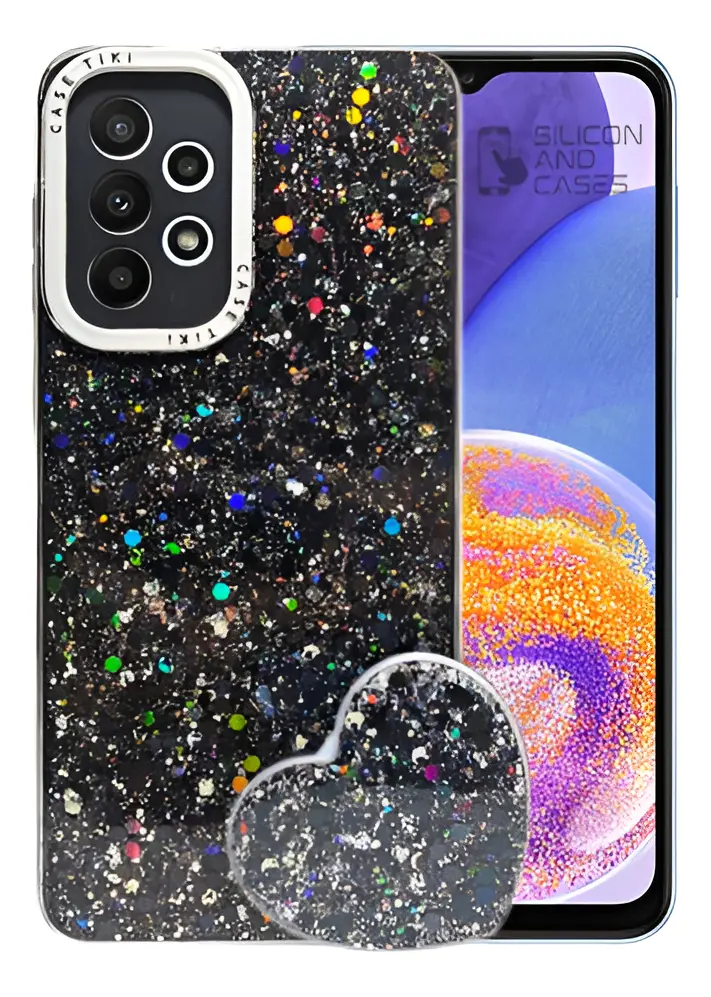 Carcasa para Samsung A53 Glitter Incluye Pop Socket — vista 2