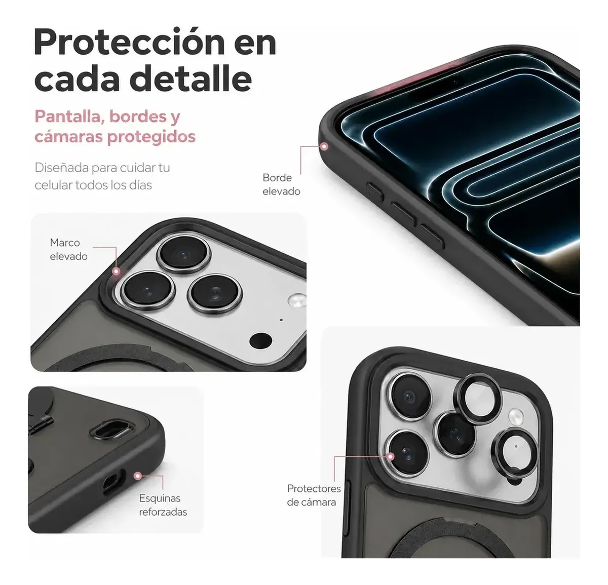 Carcasa Para iPhone 17 Pro Con Magsafe Anillo Soporte Mate — vista 6 Carcasa Para iPhone 17 Pro Con Magsafe Anillo Soporte Mate — vista 6
