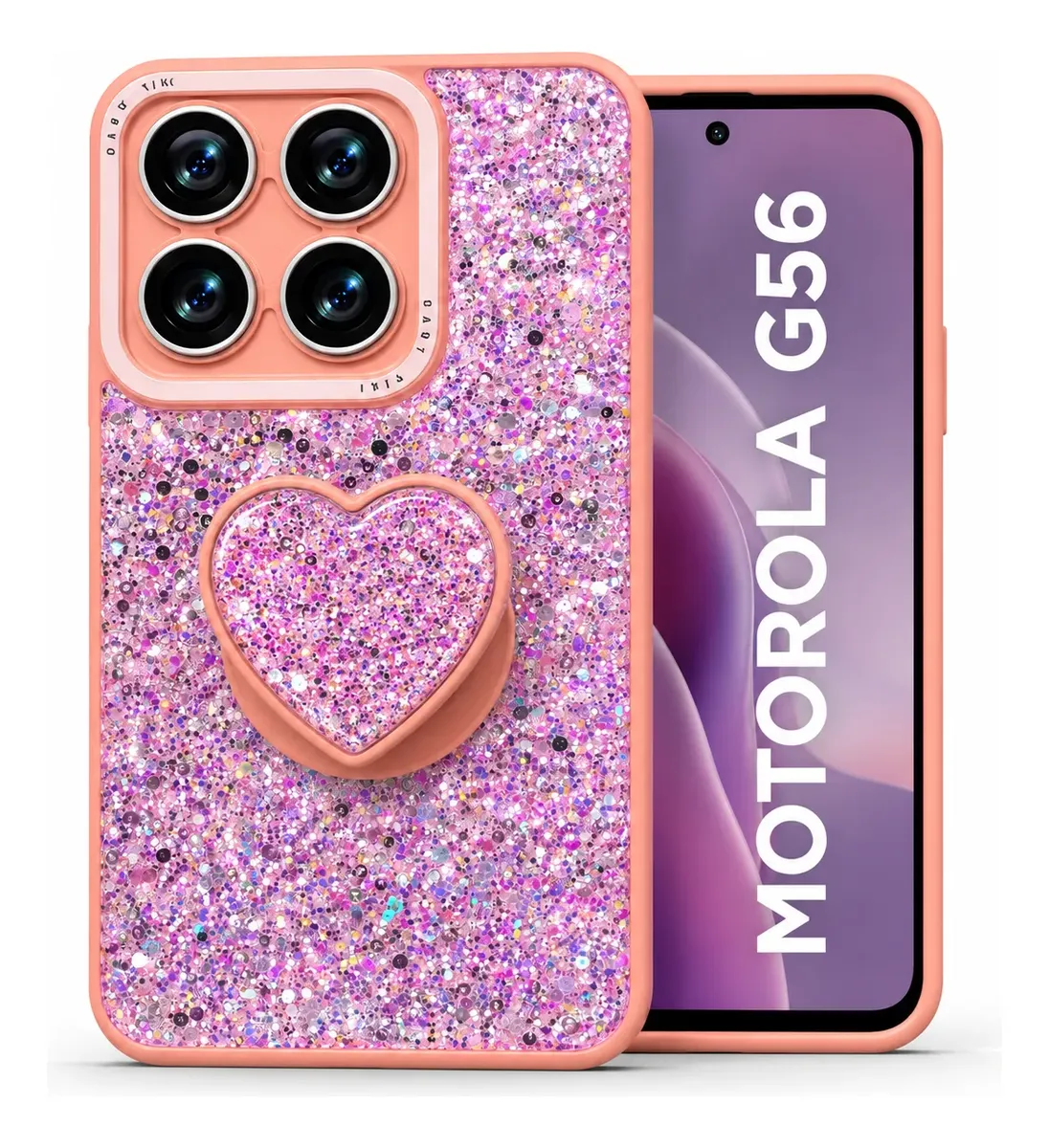 Carcasa para Motorola G56 Glitter Brillo Incluye Pop Socket — vista 3 Carcasa para Motorola G56 Glitter Brillo Incluye Pop Socket — vista 3