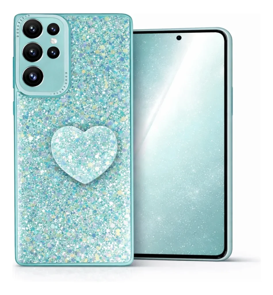 Carcasa para Samsung S25 Ultra Glitter Brillo Con Pop Socket — vista 2