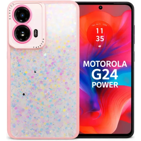 Carcasa para Motorola G24 Power Glitter Incluye Pop Socket