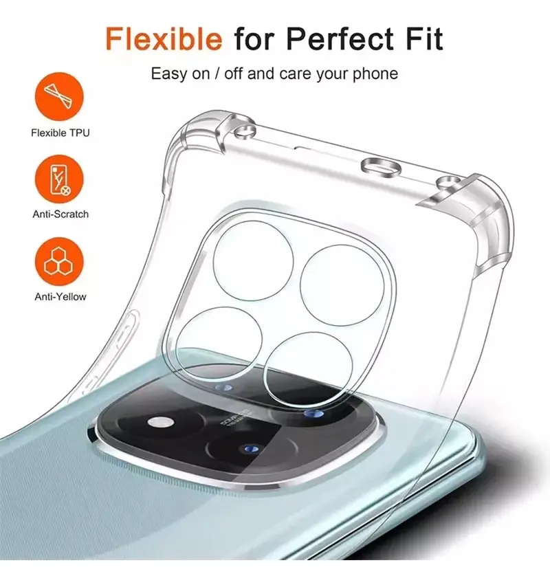 Carcasa Transparente para Xiaomi Redmi Note 14 Pro 5G — vista 2 Carcasa Transparente para Xiaomi Redmi Note 14 Pro 5G — vista 2