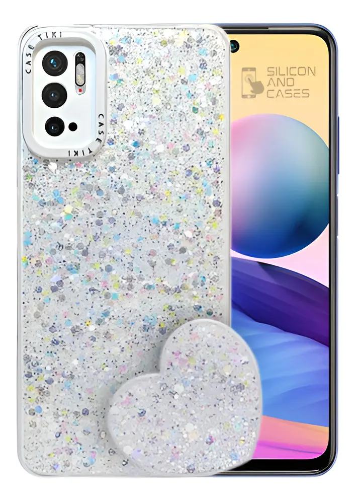 Carcasa para Xiaomi Redmi Note 10 5G Glitter Con Pop Socket — vista 4 Carcasa para Xiaomi Redmi Note 10 5G Glitter Con Pop Socket — vista 4