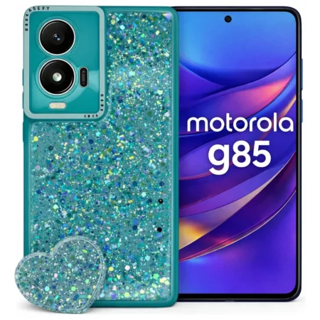 Carcasa para Motorola G85 Glitter Brillo Con Pop Socket — vista 2