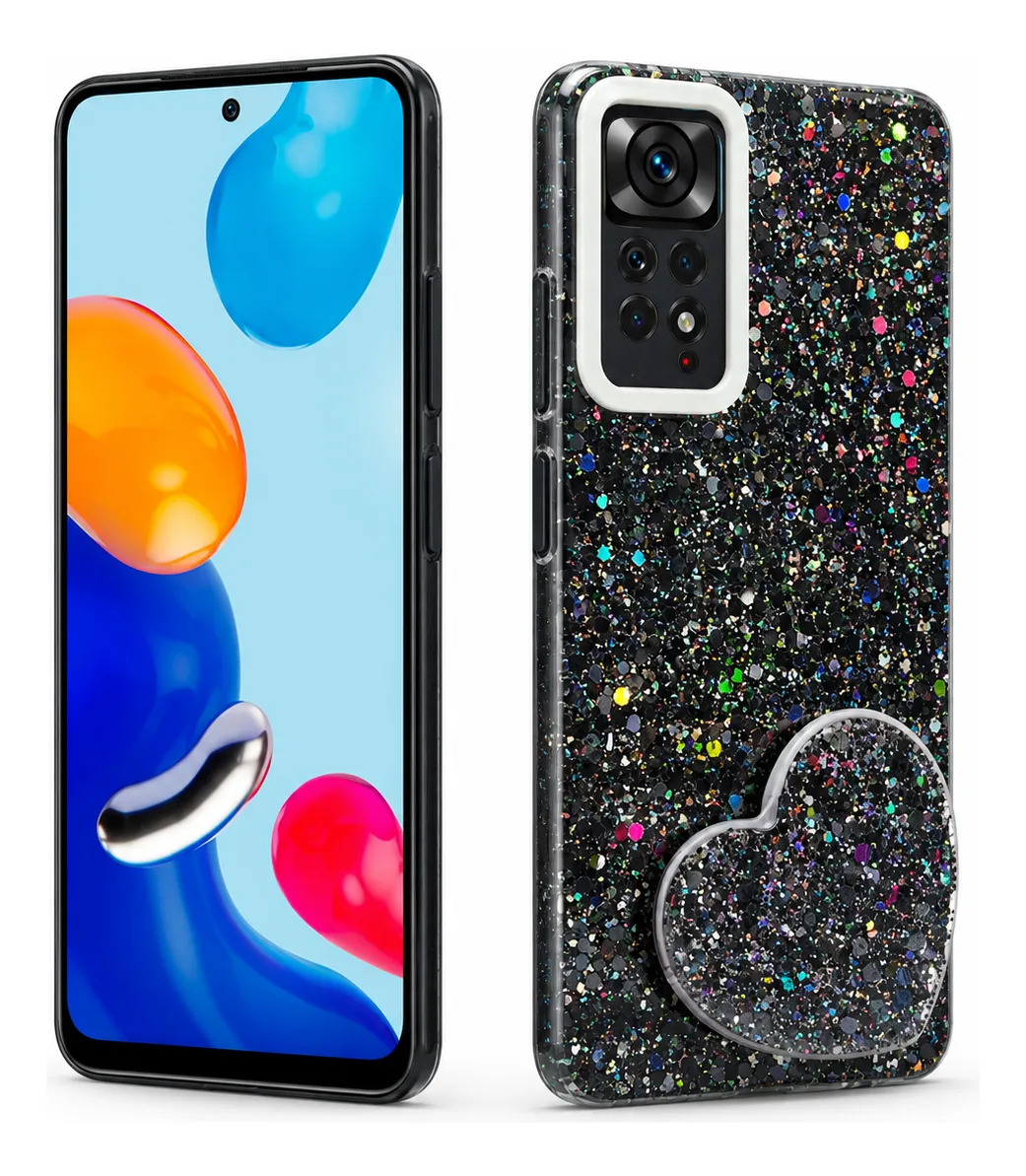 Carcasa para Xiaomi Redmi Note 11 Pro 5G Glitter Pop Socket — vista 2 Carcasa para Xiaomi Redmi Note 11 Pro 5G Glitter Pop Socket — vista 2