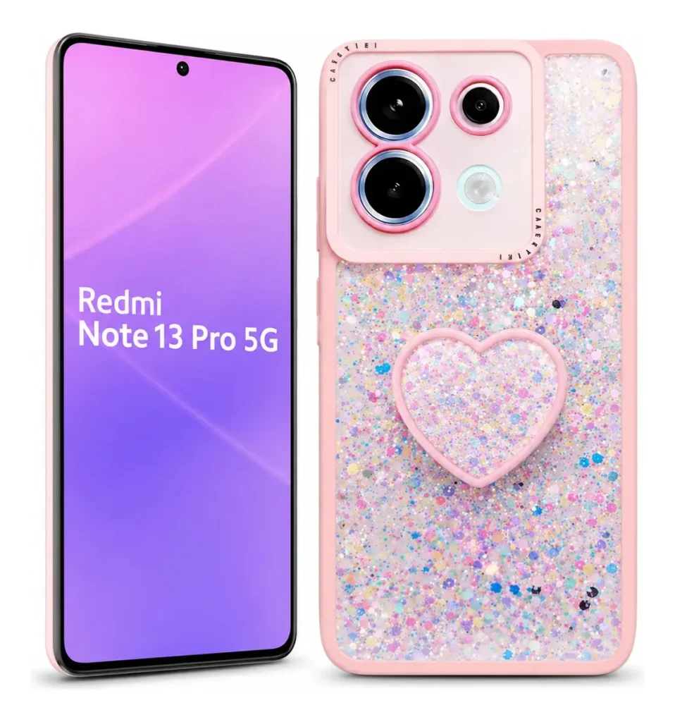 Carcasa para Xiaomi Redmi Note 13 Pro 5G Glitter Pop Socket